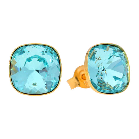 Серебряные серьги "Apžilbinošs Mirdzums (Light Turquoise)" с кристаллами Swarovski™